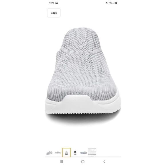 New Size 11 Dream Pairs Grey Mules Slip On Sneakers Knit Flats Walking Shoes - Picture 3 of 11